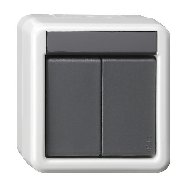 Gira KNX Taster BA 2fach grau AP 2Punkt 516230